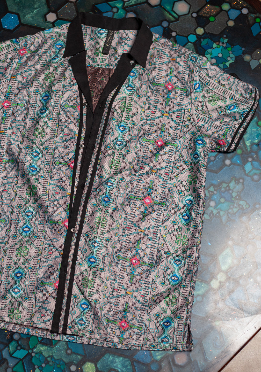 Shirt Men DOLCE Half Sleeves / Lace Black Border - WATAWASKA